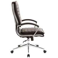 Office Star™ Pro-Line II™ SPX Bonded Leather High-Back Chair, Black/Chrome
