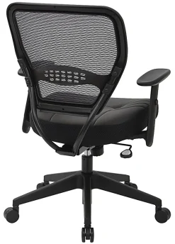 Office Star™ Space Seating Bonded Leather Mid-Back Chair, Black
