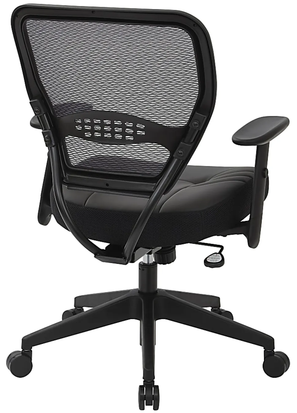 Office Star™ Space Seating Bonded Leather Mid-Back Chair, Black