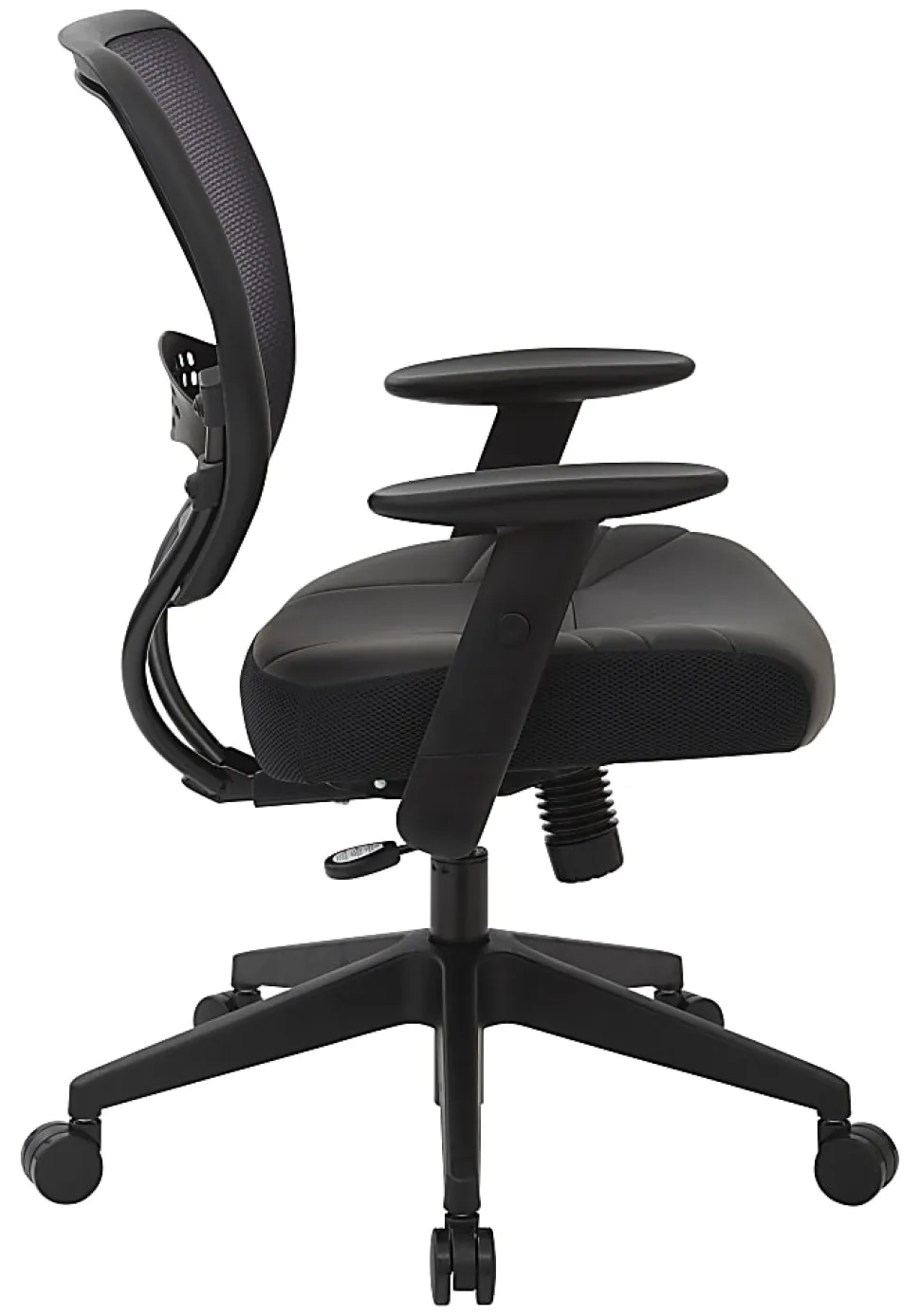 Office Star™ Space Seating Bonded Leather Mid-Back Chair, Black