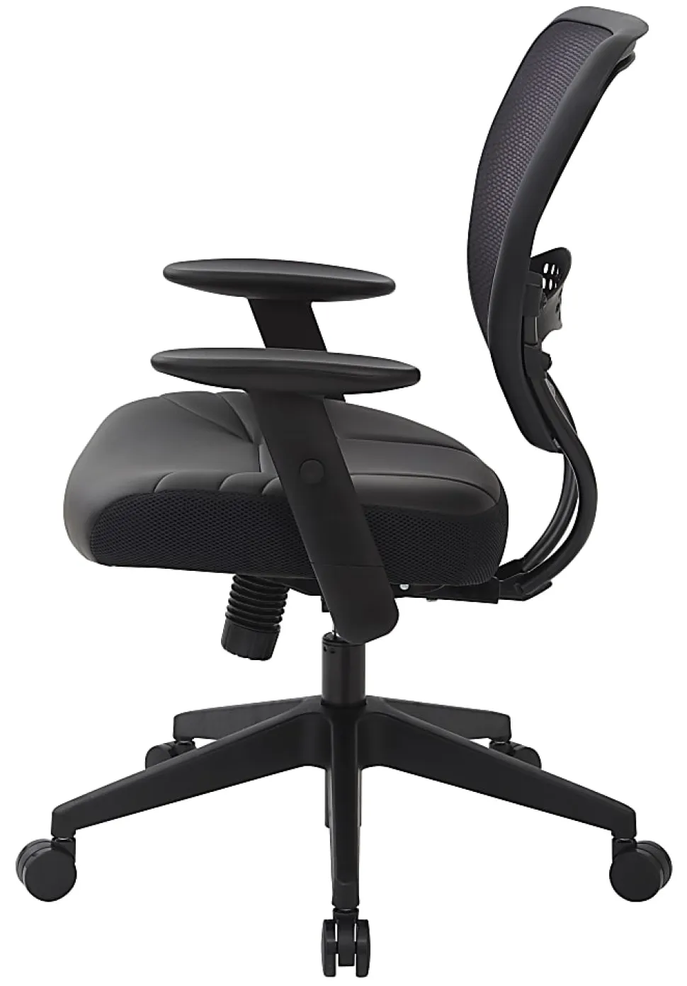 Office Star™ Space Seating Bonded Leather Mid-Back Chair, Black