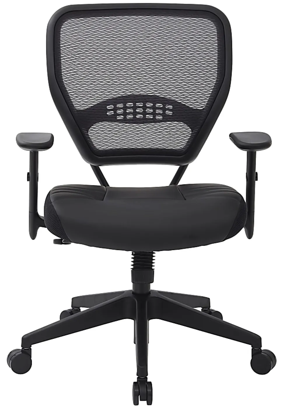 Office Star™ Space Seating Bonded Leather Mid-Back Chair, Black