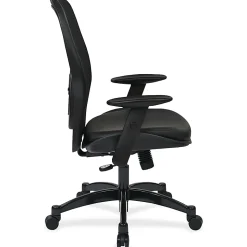 Office Star™ Space Seating Bonded Leather/Mesh High-Back Chair, Black/Gunmetal