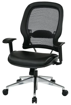 Office Star™ Space Seating Ergonomic Mesh High-Back Chair, Black/Silver
