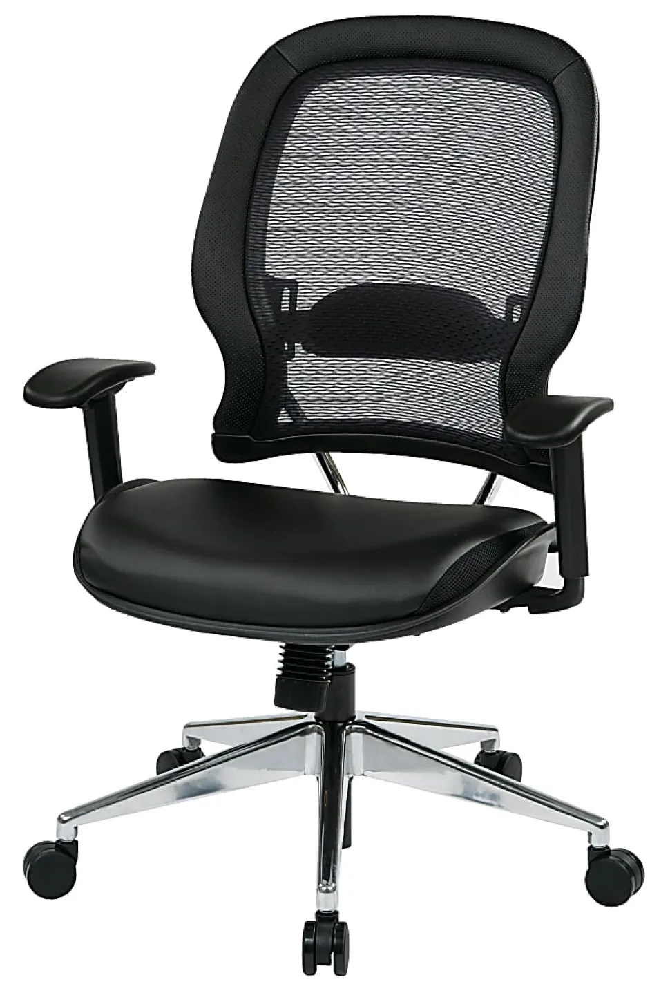 Office Star™ Space Seating Ergonomic Mesh High-Back Chair, Black/Silver