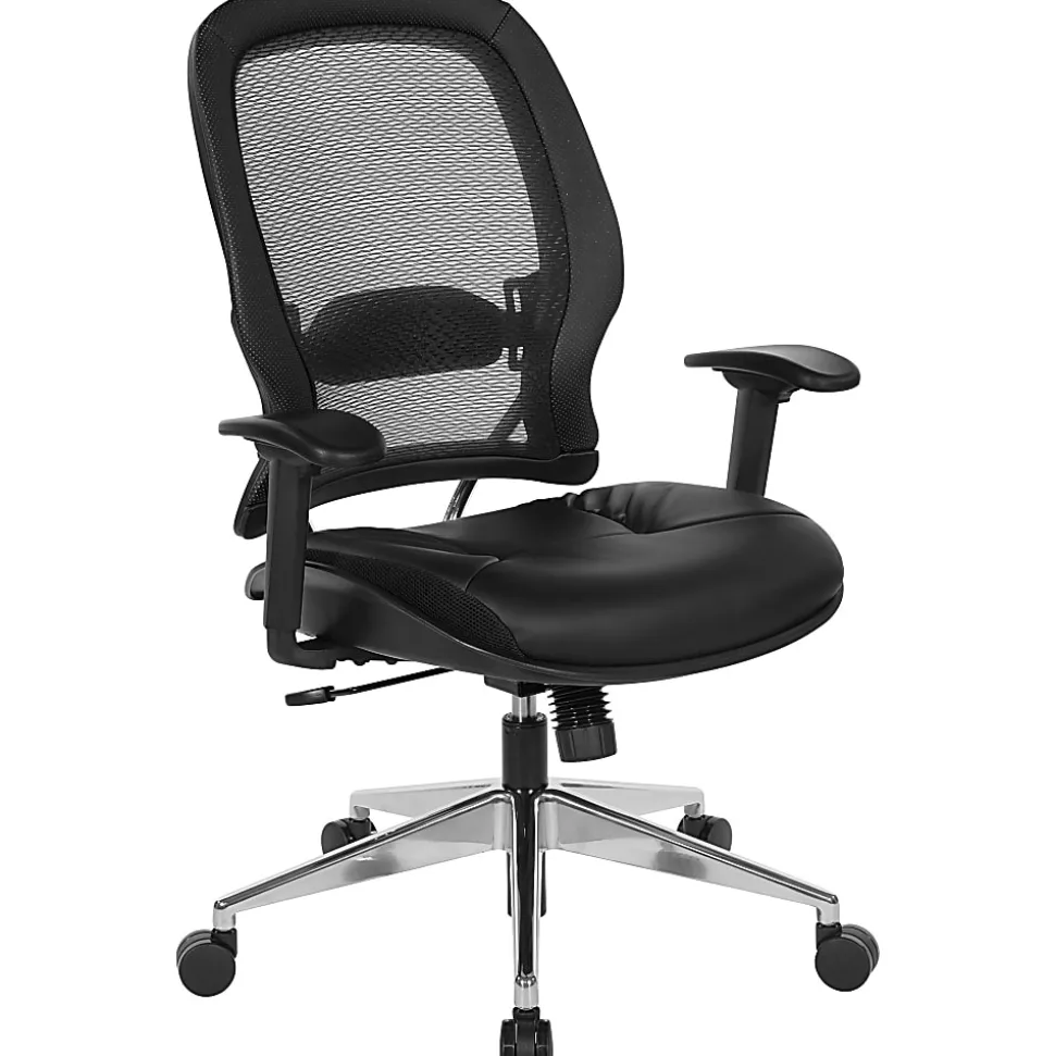 Office Star™ Space Seating Ergonomic Mesh High-Back Chair, Black/Silver