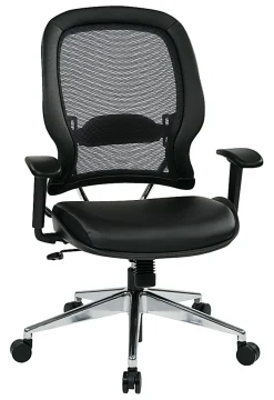Office Star™ Space Seating Ergonomic Mesh High-Back Chair, Black/Silver