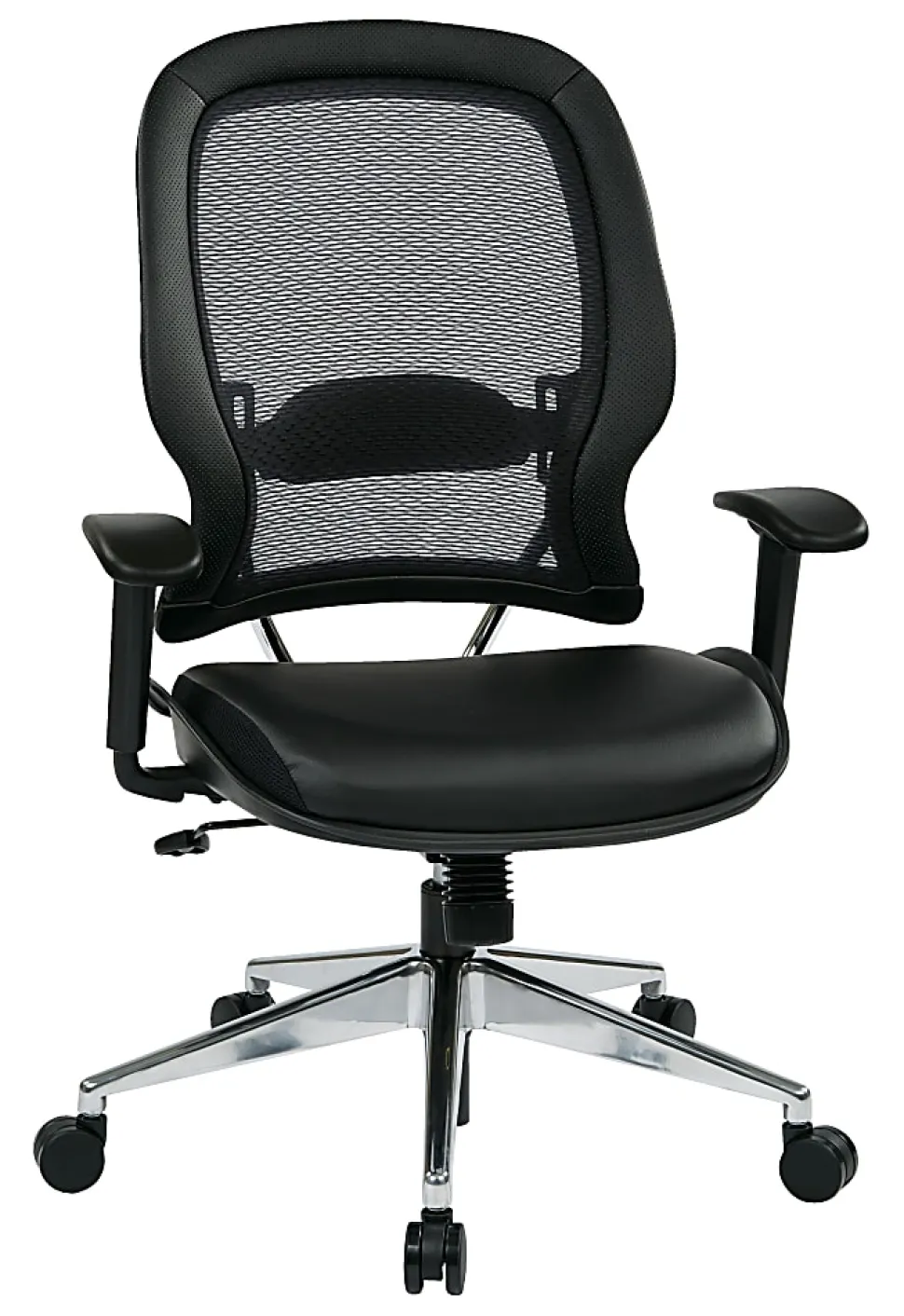 Office Star™ Space Seating Ergonomic Mesh High-Back Chair, Black/Silver