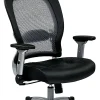 Office Star™ SPACE Seating Professional Ergonomic Light Air Grid® High-Back Chair, Black/Platinum