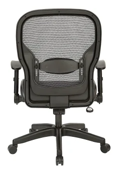 Office Star™ Space Seating 23 Series Air Grid® Mid-Back Manager's Chair, Black