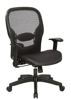 Office Star™ Space Seating 23 Series Air Grid® Mid-Back Manager's Chair, Black