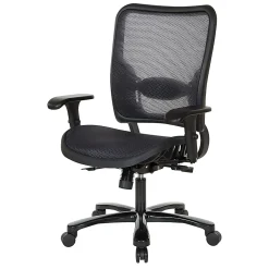 Office Star™ Space Seating 75 Series Ergonomic Air Grid® Mid-Back Big And Tall Chair, Black