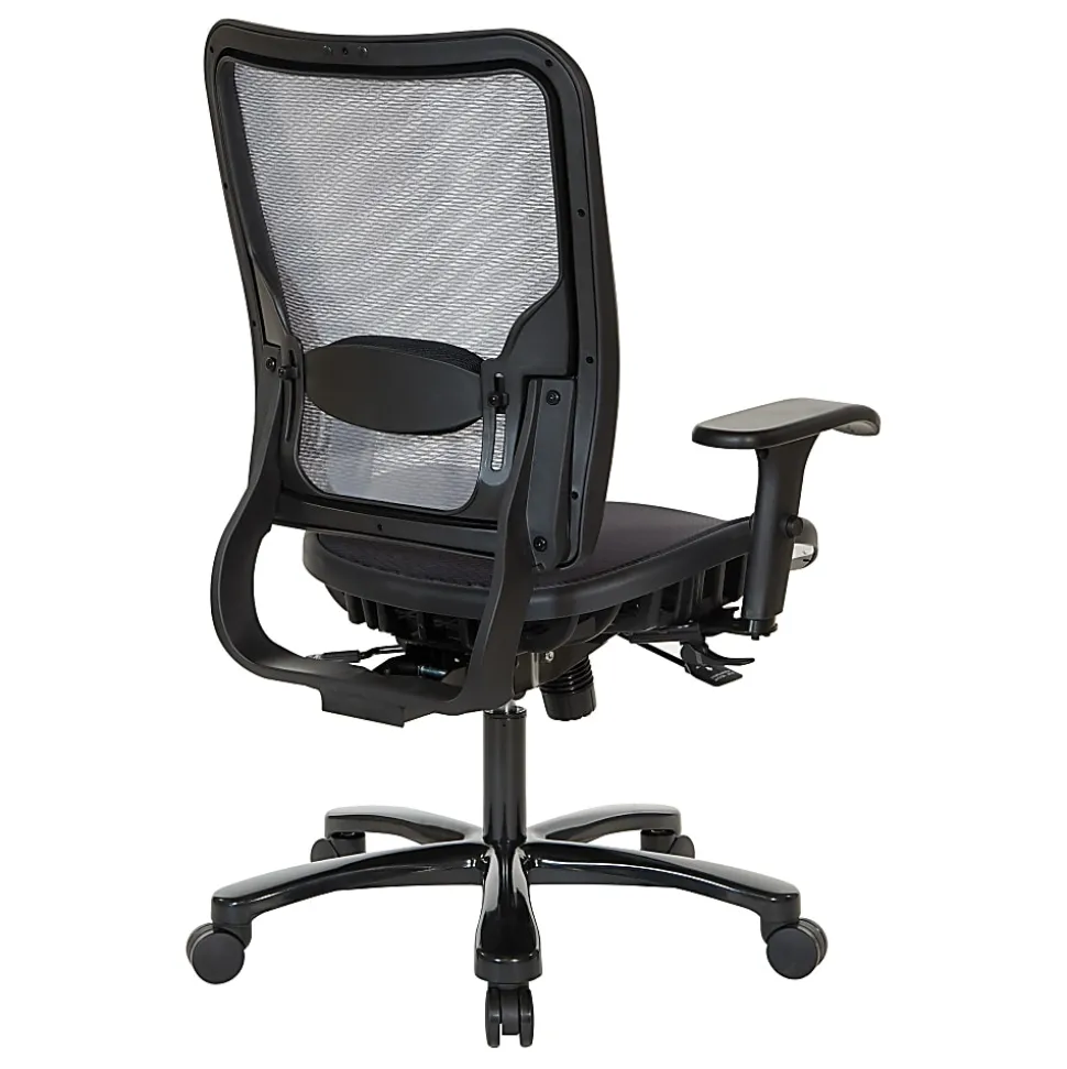 Office Star™ Space Seating 75 Series Ergonomic Air Grid® Mid-Back Big And Tall Chair, Black