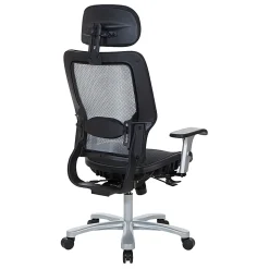 Office Star™ Space Seating 63 Series Air Grid Big And Tall Ergonomic Chair, Black/Silver