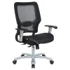 Office Star™ Space Seating 63 Series Ergonomic Air Grid Mid-Back Big And Tall Chair, Black/Silver