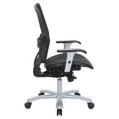 Office Star™ Space Seating 63 Series Ergonomic Air Grid Mid-Back Big And Tall Chair, Black/Silver
