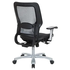 Office Star™ Space Seating 63 Series Ergonomic Air Grid Mid-Back Big And Tall Chair, Black/Silver