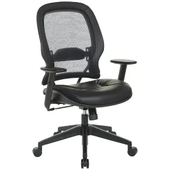 Office Star™ Space 57 Series Dark Air Grid Back Ergonomic Mesh High-Back Managers Office Chair, Black