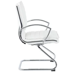 Office Star™ SPX23595C Faux Leather Mid-Back Guest Chair, White