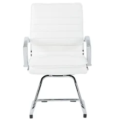 Office Star™ SPX23595C Faux Leather Mid-Back Guest Chair, White