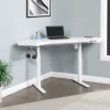 Office Star Stealth Sit-to-Stand Electric 48”W Adjustable Height Corner Standing Desk, White