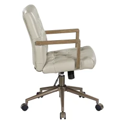 Office Star Waltham Faux Leather High-Back Executive Office Chair, Taupe