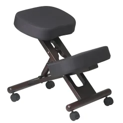 Office Starâ„¢ Work Smart Ergonomic Knee Chair, Black/Espresso