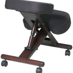 Office Star™ Work Smart Ergonomic Knee Chair, Black/Espresso