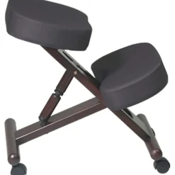 Office Star™ Work Smart Ergonomic Knee Chair, Black/Espresso