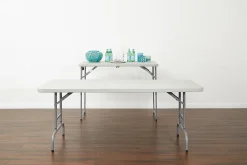 Office Star WorkSmart Height-Adjustable Resin Multipurpose Table, 29-1/2"H x 72"W x 30"D, Unfinished