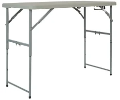 Office Star™ Work Smart Height-Adjustable Fold-In-Half Resin Multi-Purpose Table, 35-1/2"H x 48"W x 24"D