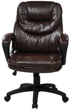 Office Star™ Work Smart™ High-Back Chair, FL660 Series, Chocolate/Black