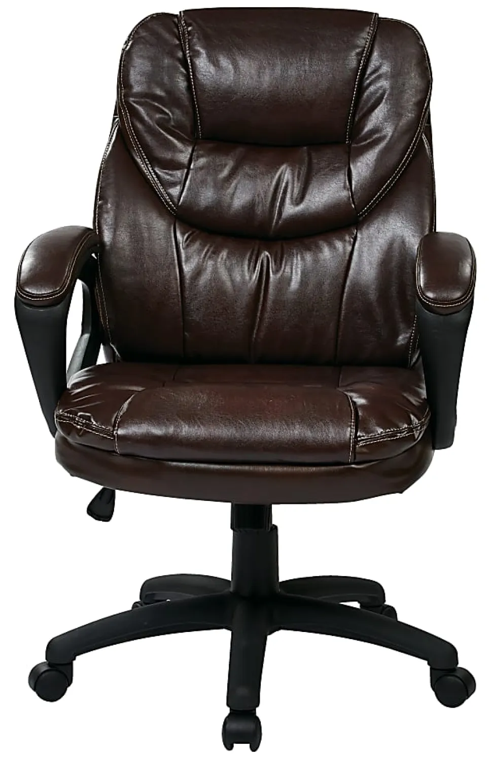 Office Star™ Work Smart™ High-Back Chair, FL660 Series, Chocolate/Black