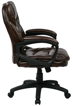 Office Star™ Work Smart™ High-Back Chair, FL660 Series, Chocolate/Black