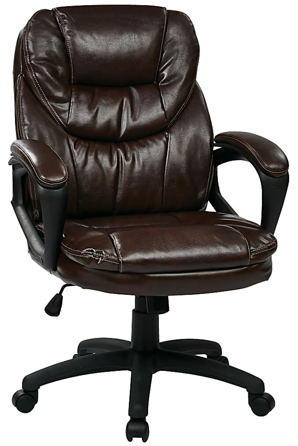 Office Star™ Work Smart™ High-Back Chair, FL660 Series, Chocolate/Black