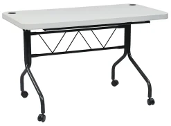Office Star™ Work Smart Resin Multi-Purpose Flip Table With Locking Casters, 29-1/4