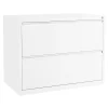 Office Star™ 35-1/2"W x 19-3/4"D Lateral 2-Drawer File Cabinet With Core-Removable Lock & Adjustable Glides, White