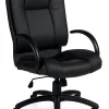 Offices To Go™ Luxehide Bonded Leather High-Back Chair, Black, OTG2700B