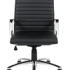 Offices To Go™ Luxehide Executive Bonded Leather Chair With Stitch Detail, Black