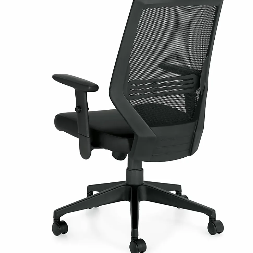 Offices To Go Mesh Mid-Back Office Chair, Black