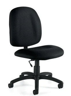 Offices To Go™ Mid-Back Chair, Task, 38"H x 25"W x 21"D, Black