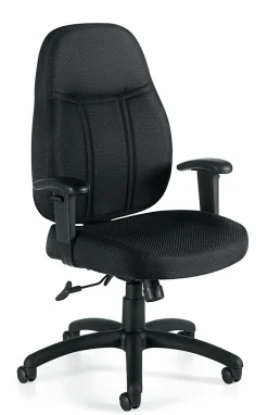 Offices To Go™ Tilter Chair With Arms, 42 1/2"H x 25 1/2"W x 26 1/2"D, Black