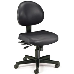 OFM Anti-Microbial Vinyl Multi-Shift Task Chair, Black