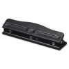 OIC® Adjustable 3-Hole Punch, Black