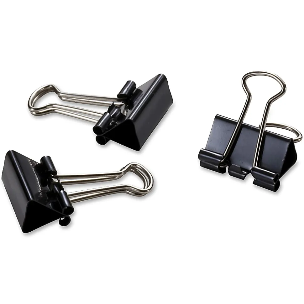 OIC® Binder Clips, Mini, 9/16", Black, Box Of 12