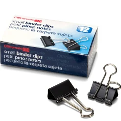 OIC® Binder Clips, Small, 3/4", Black, Box Of 12