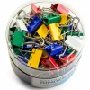 OIC® Binder Clips Tub, Mini Clips, 9/16", Assorted Colors, Pack Of 60