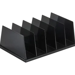 OIC 5-Compartment Desktop Sorter, Black