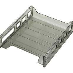 OIC® Front-Loading Stackable Desk Tray, Letter Size, Smoke
