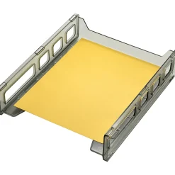 OIC® Front-Loading Stackable Desk Tray, Letter Size, Smoke
